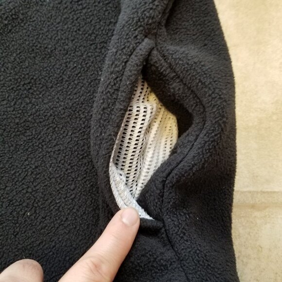 ✅ Mens 2XL/NO SIZE TAG VTG 90s Yamaha Black Fleece Pullover Sweatshirt 1/4 Zip - Picture 9 of 11